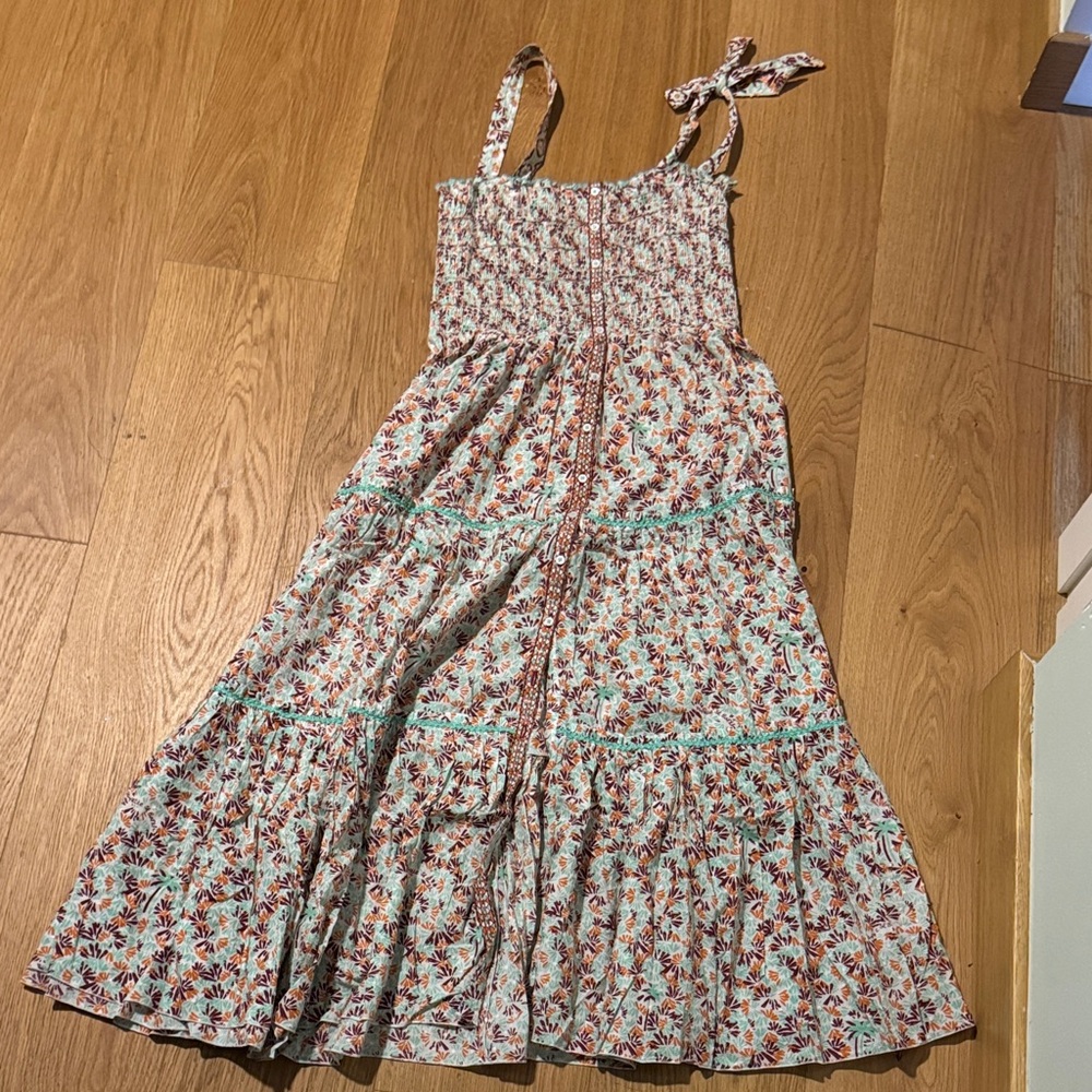 Floral Maxi Dress with Tie Straps